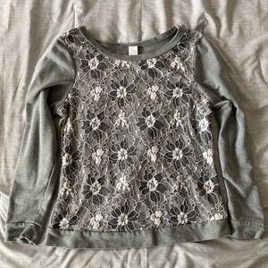 Sweater with front lace design